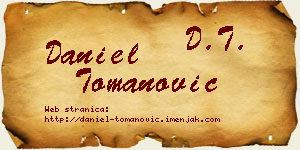 Daniel Tomanović vizit kartica